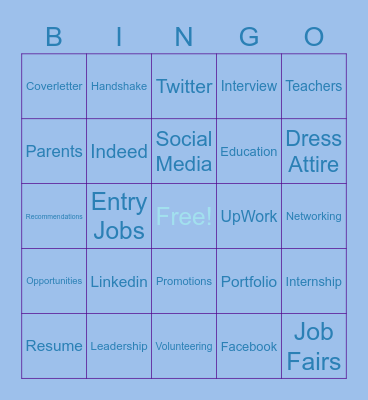 Get The Job! Bingo Card