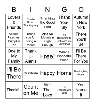 SINGO BINGO 1 Bingo Card