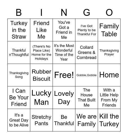 SINGO BINGO 2 Bingo Card