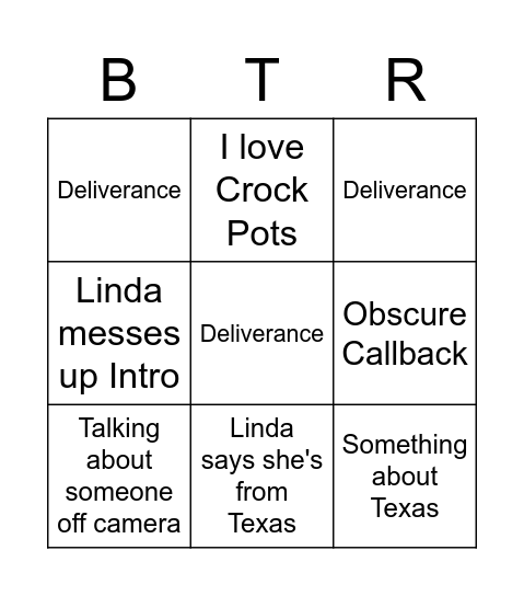 Beyond the Rig Bingo Card