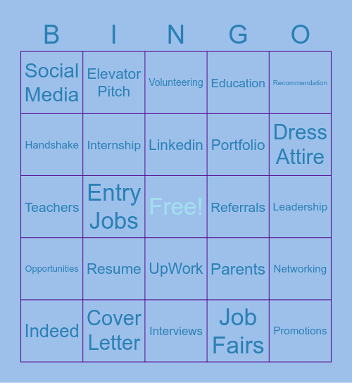 Get The Job! Bingo Card