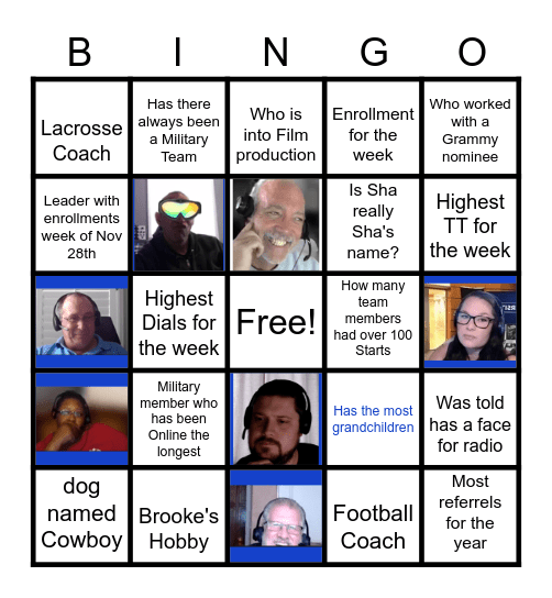 ECPI Military Bingo Card