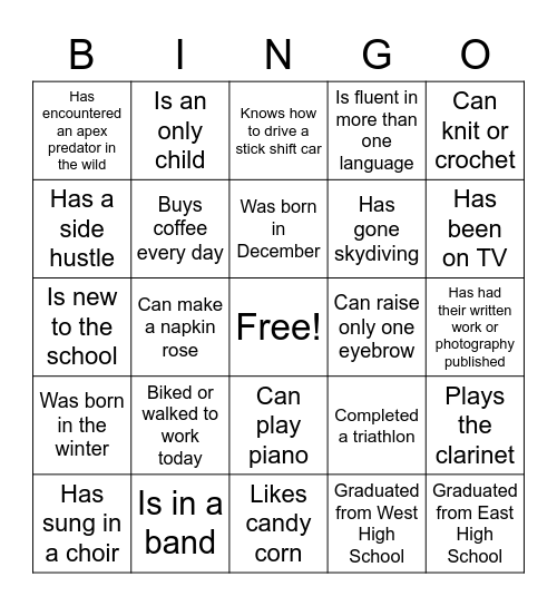 Co-Worker Bingo! Bingo Card