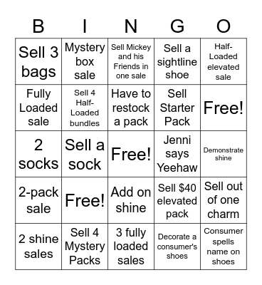 Charms Bingo Card