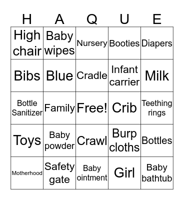 Princess Haque's Bingo Card