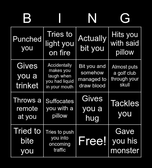 Rens love Bingo Card