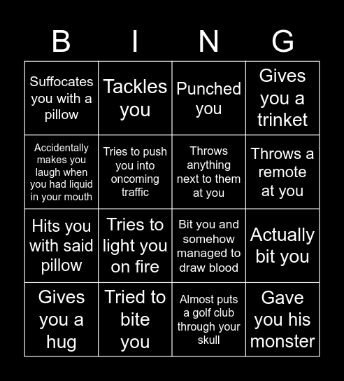 Rens love Bingo Card