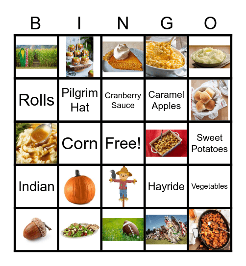 Happy Thanksgiving! Bingo Card