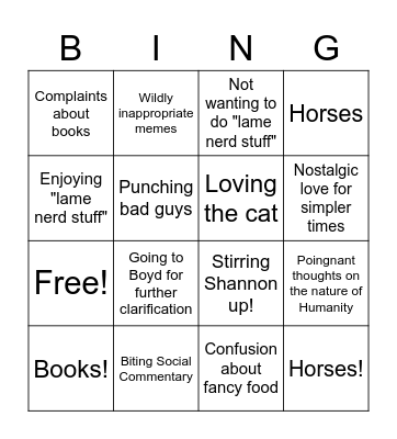 Matt Bingo Card