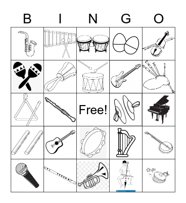 Instruments Bingo Card