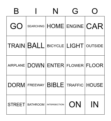 ASL 2: 1-4 Bingo Card