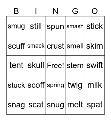 Heart Words 1-17 Bingo Card