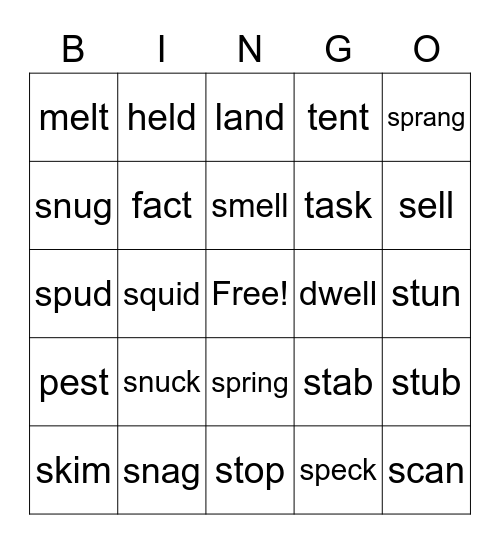 Heart Words 1-17 Bingo Card