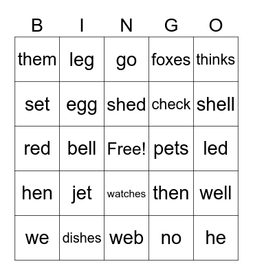 Heart Words 1-17 Bingo Card