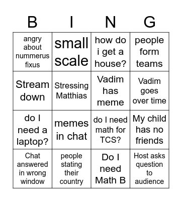 CS OOD 2022 Bingo Card