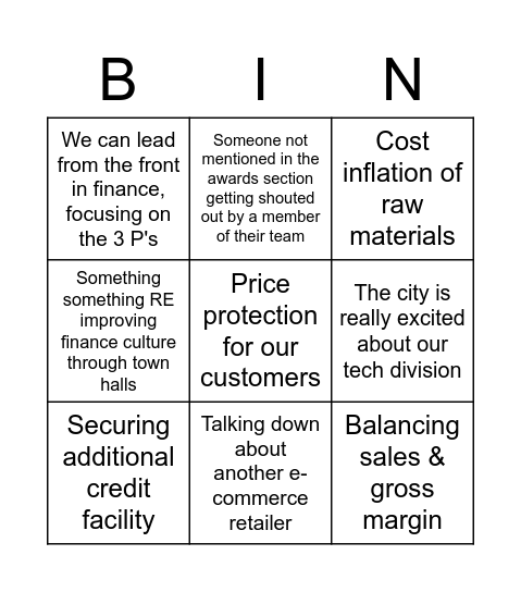 Bingo Card