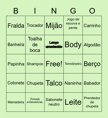 CHÁ DO LEVI Bingo Card