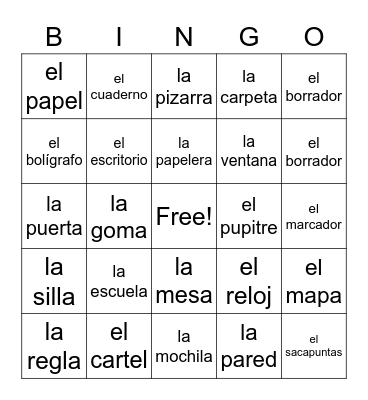 Los objetos de la clase Bingo Card