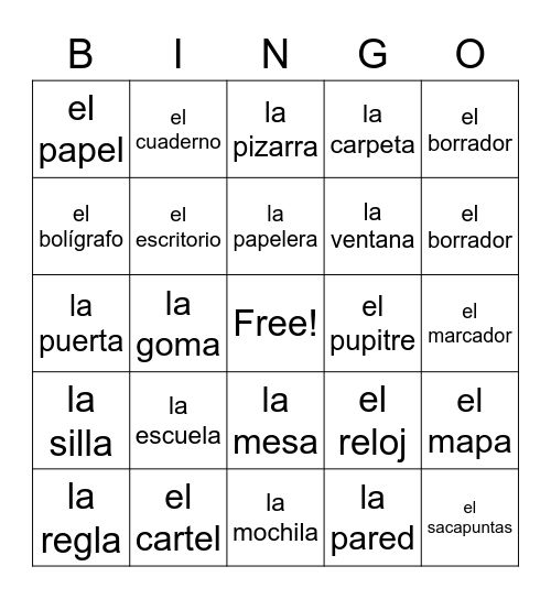 Los objetos de la clase Bingo Card