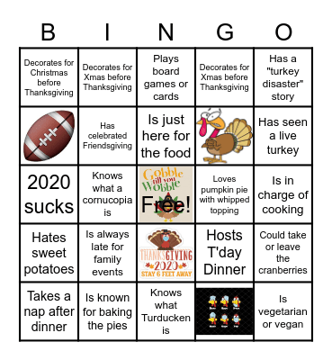 US OCIO Virtual Thanksgiving Bingo Card