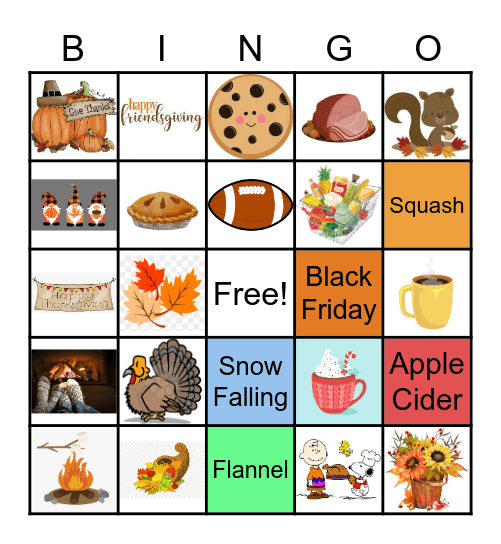 Fall Bingo Card