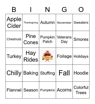 THANKSGIVING BINGO Card