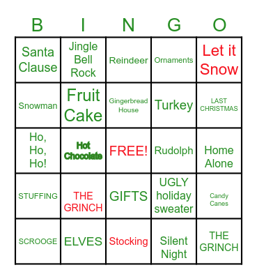 FESTIVE BINGO Card