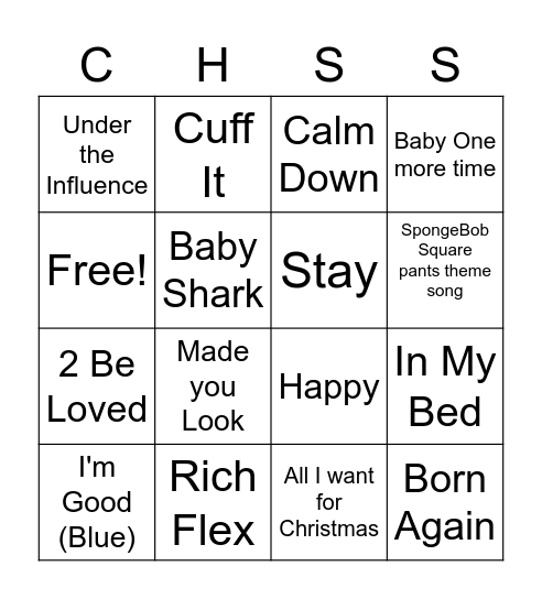 Guess the Title Bingo Card