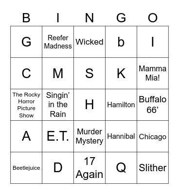 Round 2 - Nov. 16th Bingo Card