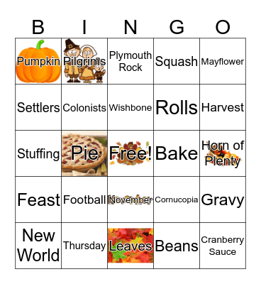 THANKSGIVING Bingo Card