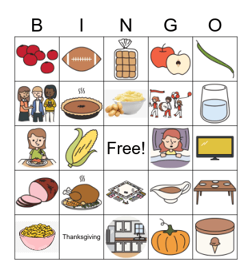 Thanksgiving Bingo Card