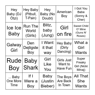 Marlenes babyshower Bingo Card