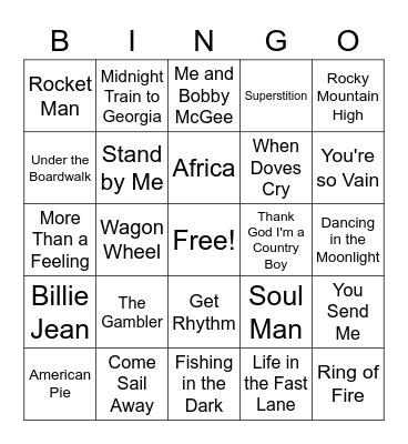 SINGO Bingo Card