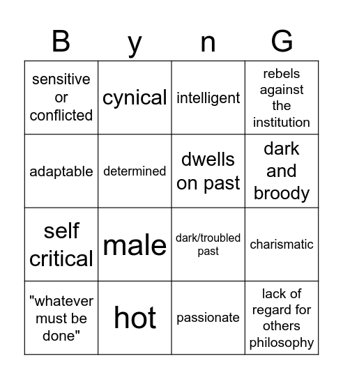 byronic bingo Card