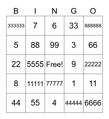 TDMS Test 1 Bingo Card