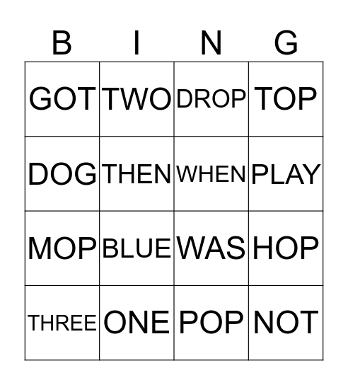 Bingo Card