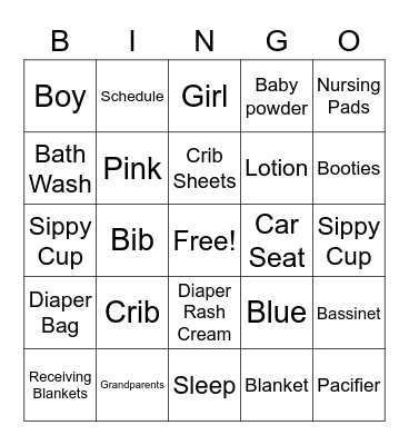 Holly's Surprise Virtual Baby Shower Bingo Card