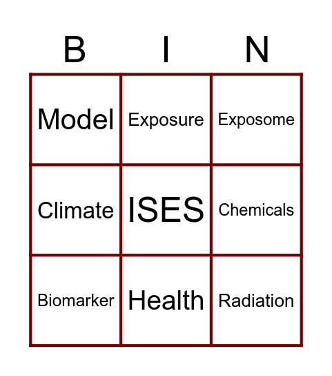 ISES Holiday Social Bingo Card