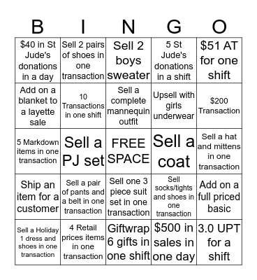 Nichole Bingo Card