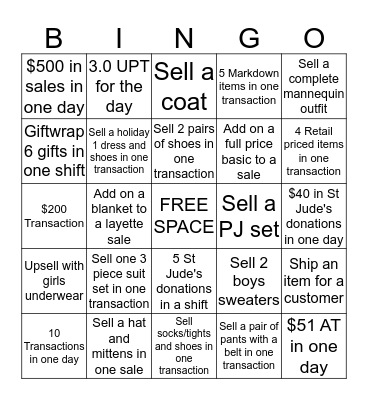 Debbie Bingo Card