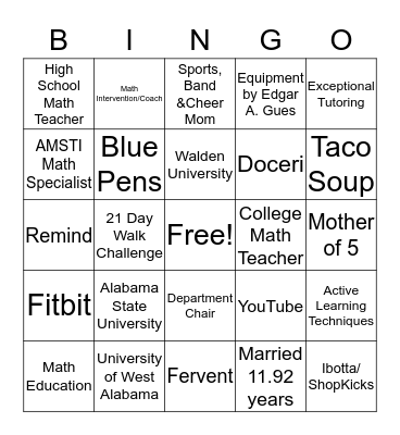 I Know I Am...Are You?  Bingo Card