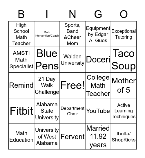 I Know I Am...Are You?  Bingo Card