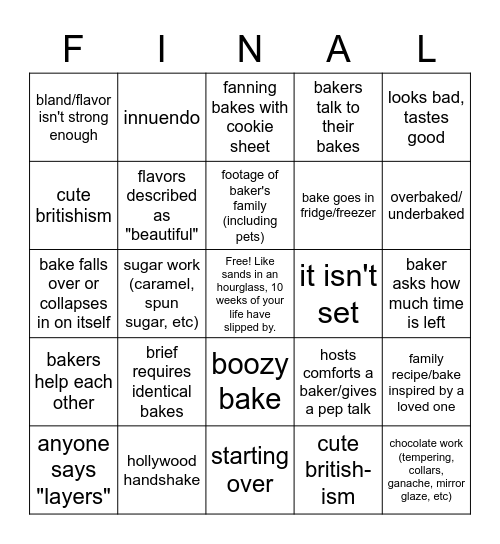 THE FINAL 2022 Bingo Card