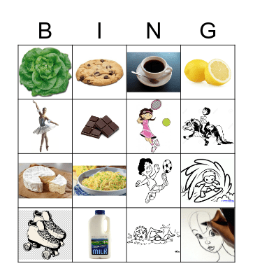 Vocabulary Bingo Card