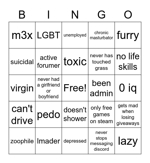 old roblox bingo Card