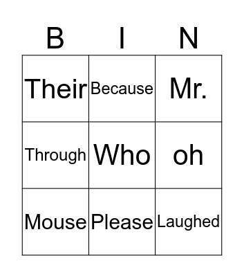 Bingo Card