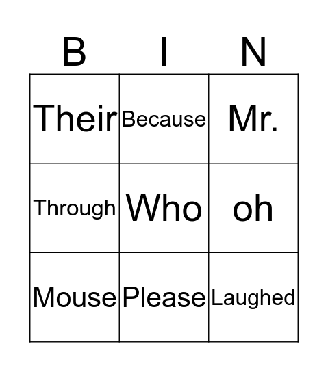 Bingo Card