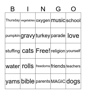 Charlotte Bingo Card