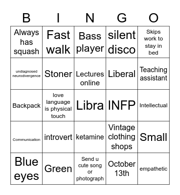 Jack Bingo Card