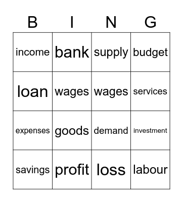 MONEY MANAGEMENT Bingo Card